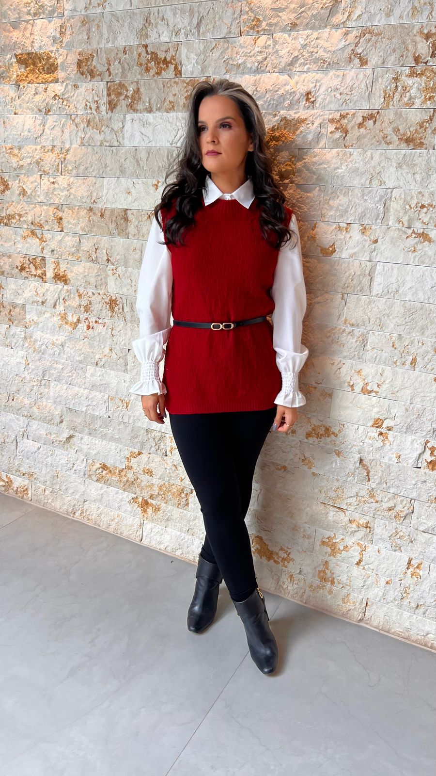 Camisa com Colete EAG- Vermelho 5693