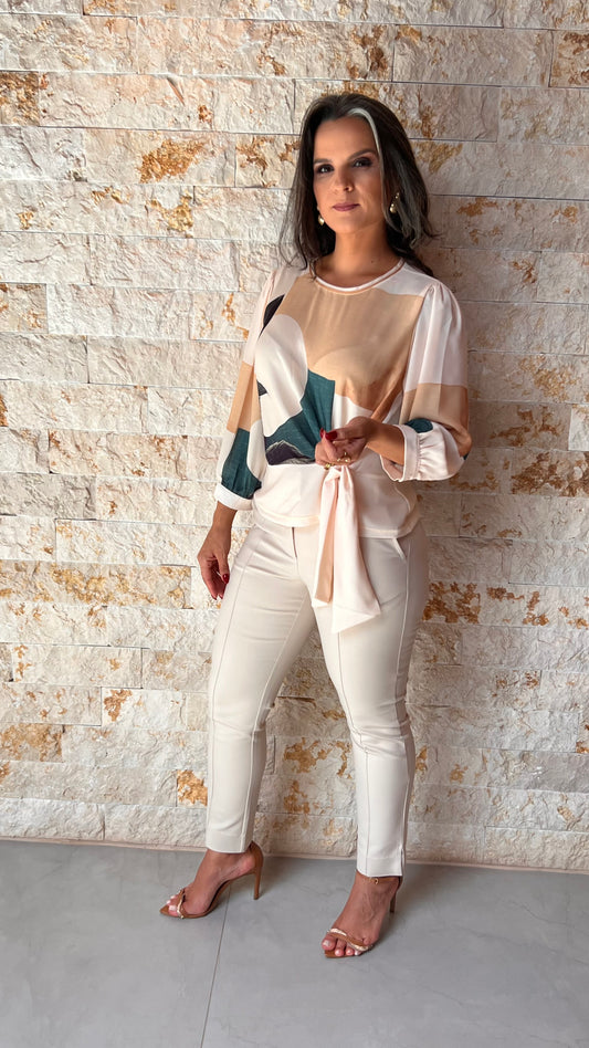 Blusa Laço Grandeza Epica YU- Estampado 5629