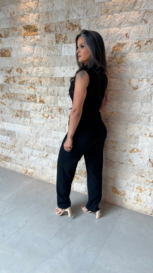 Conjunto Calça Blusa Trans ARA- Preto 5899