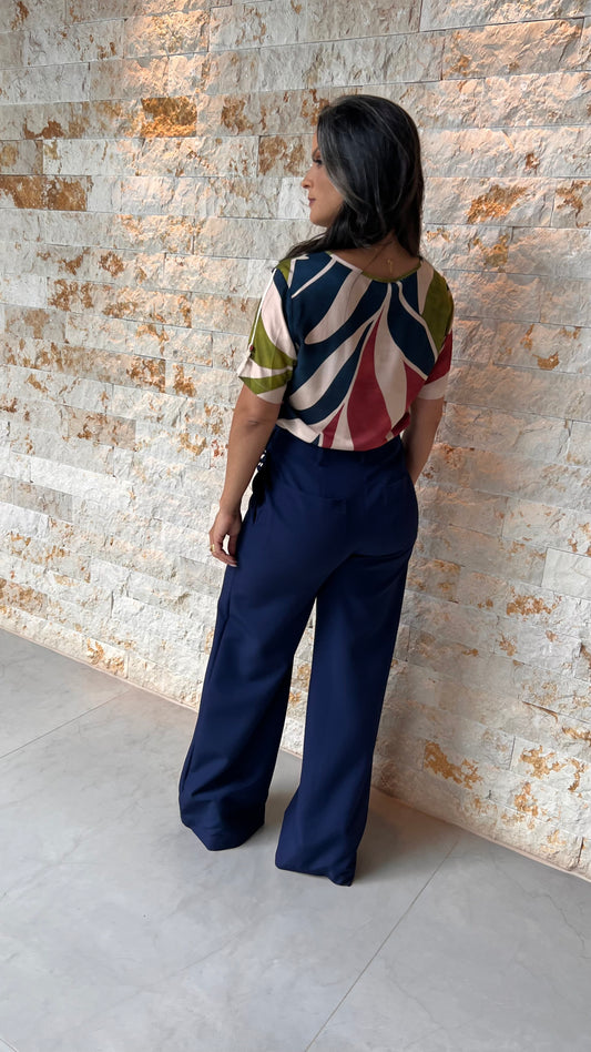 Blusa Tres Botões Manga PIS- Estampado 5576