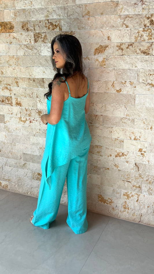 Conjunto CL BL Assimétrica ARA- Azul Turquesa 5914