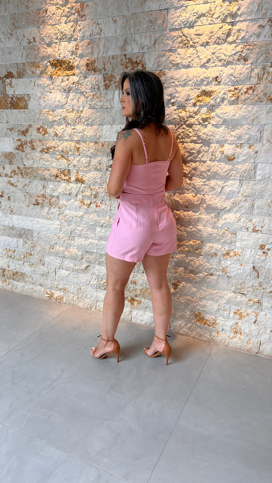 Conjunto Blusa Short Fivela JEN- Rosa 5974