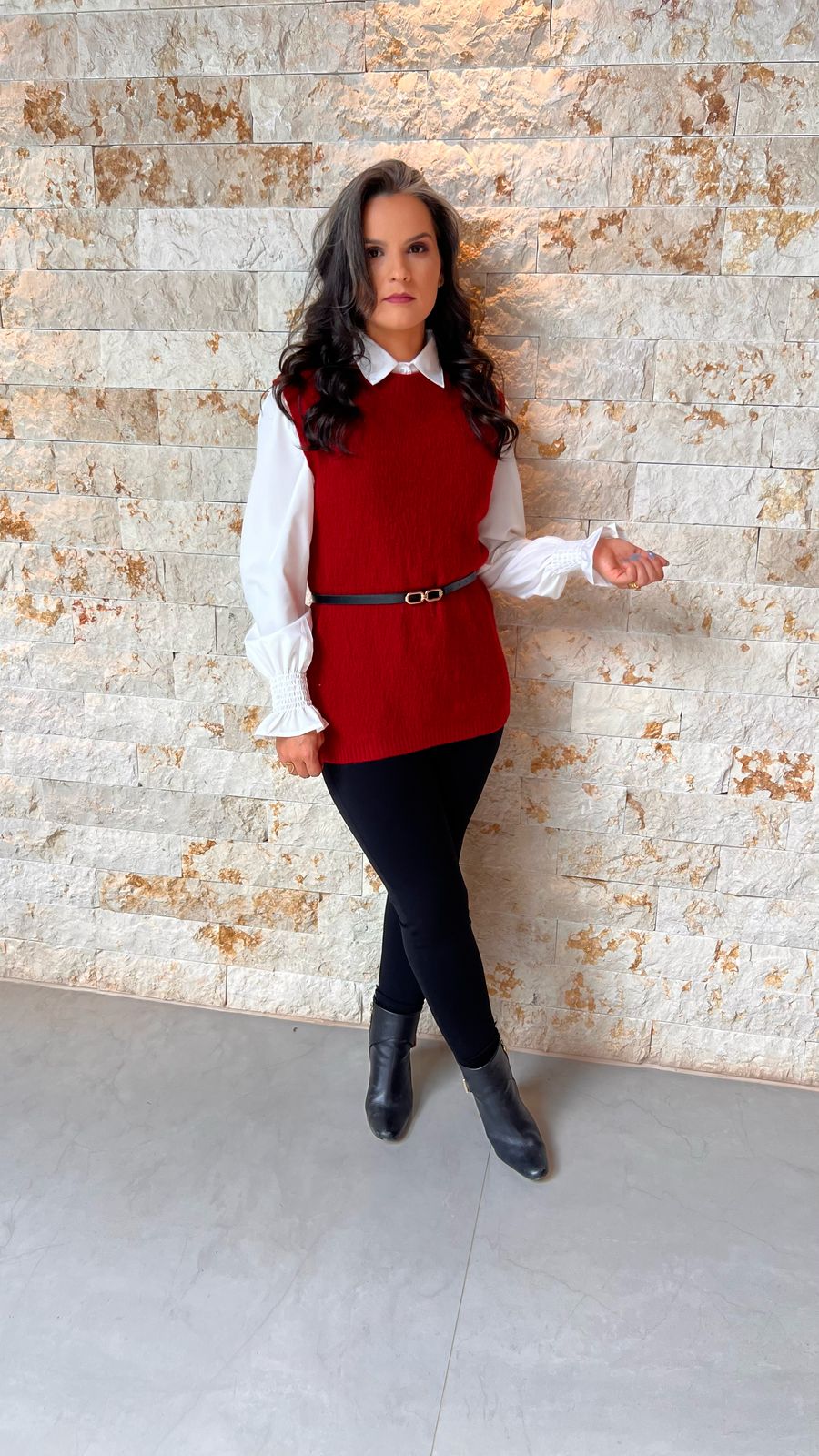 Camisa com Colete EAG- Vermelho 5693