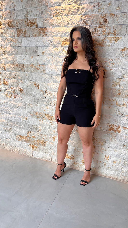 Conjunto Blusa Short Fivela JEN- Preto 5974