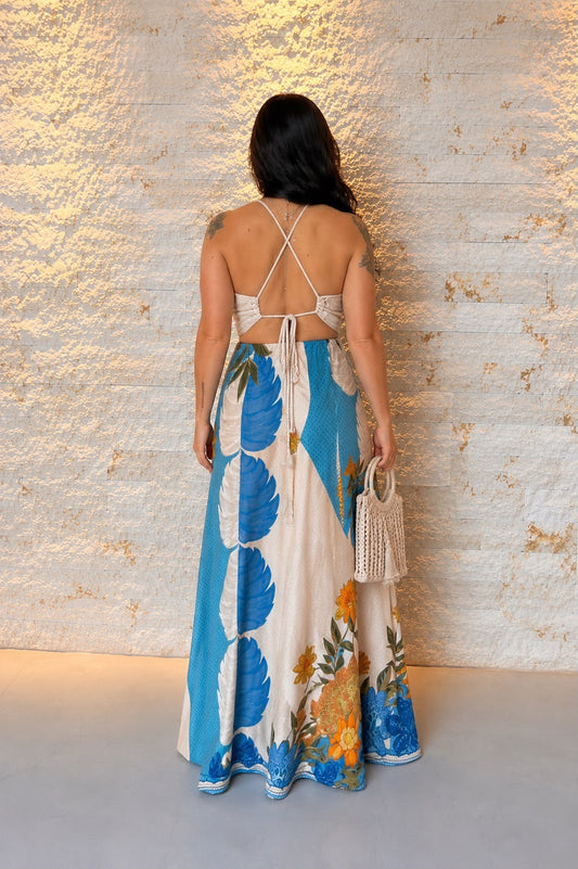 Vestido Longo Flor Crochê Busto ARTE- Estampa 2 5437