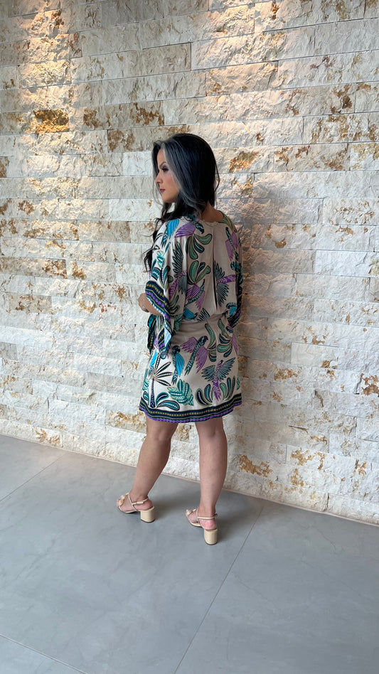 Conjunto Saia Body Passáros CHI- Estampado 5881