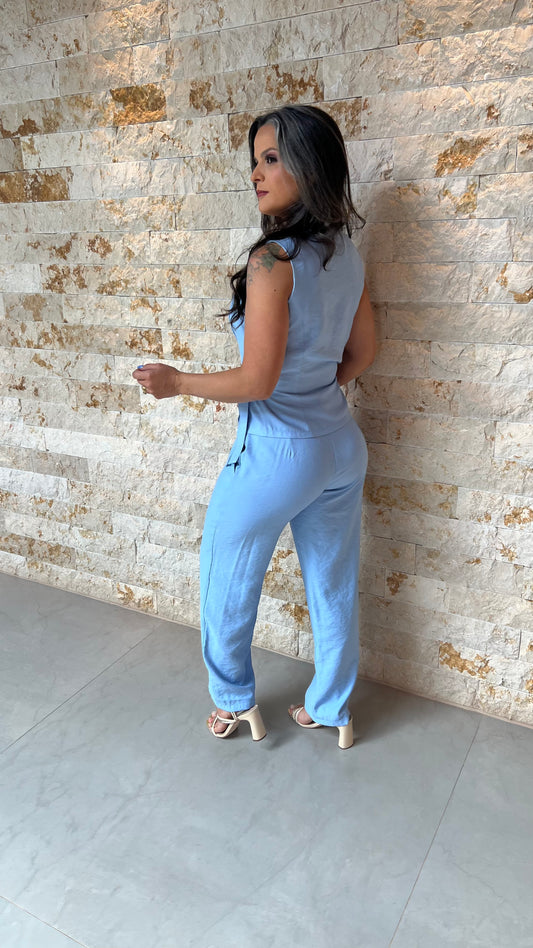 Conjunto Calça Blusa Trans ARA- Azul 5899