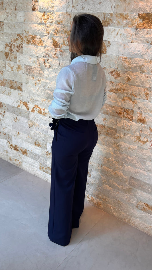 Camisa Organza LA VI - Liso Azul 5363