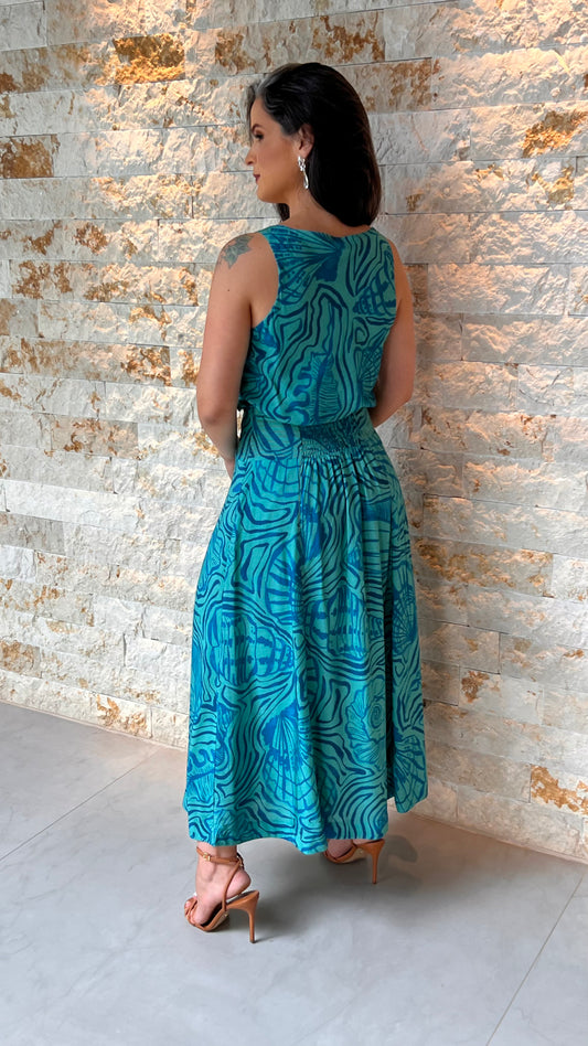 Conjunto Saia e Blusa Maldivas PIS - Estampado 5417