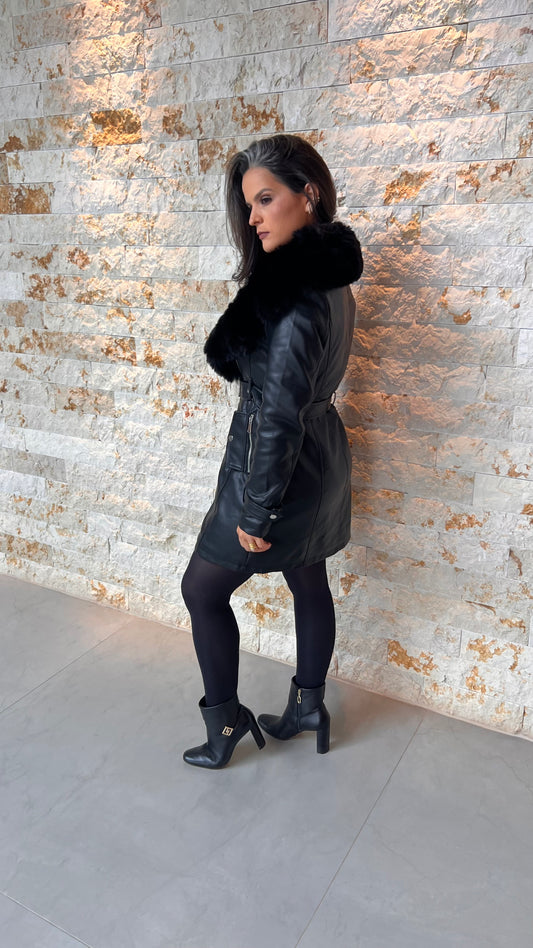 Casaco Alongado Cinto EAG- Preto 5675