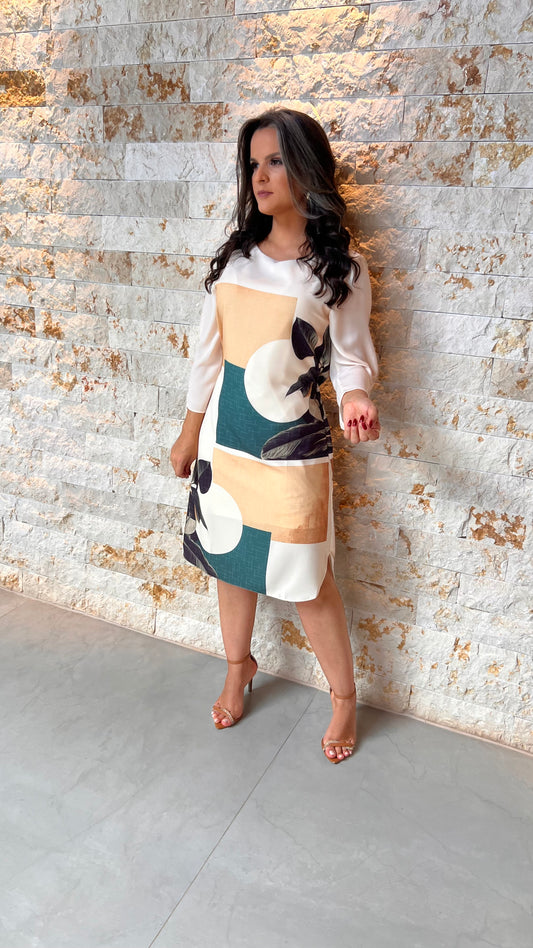 Vestido Curto Amarração Épica YU - Estampado 5630