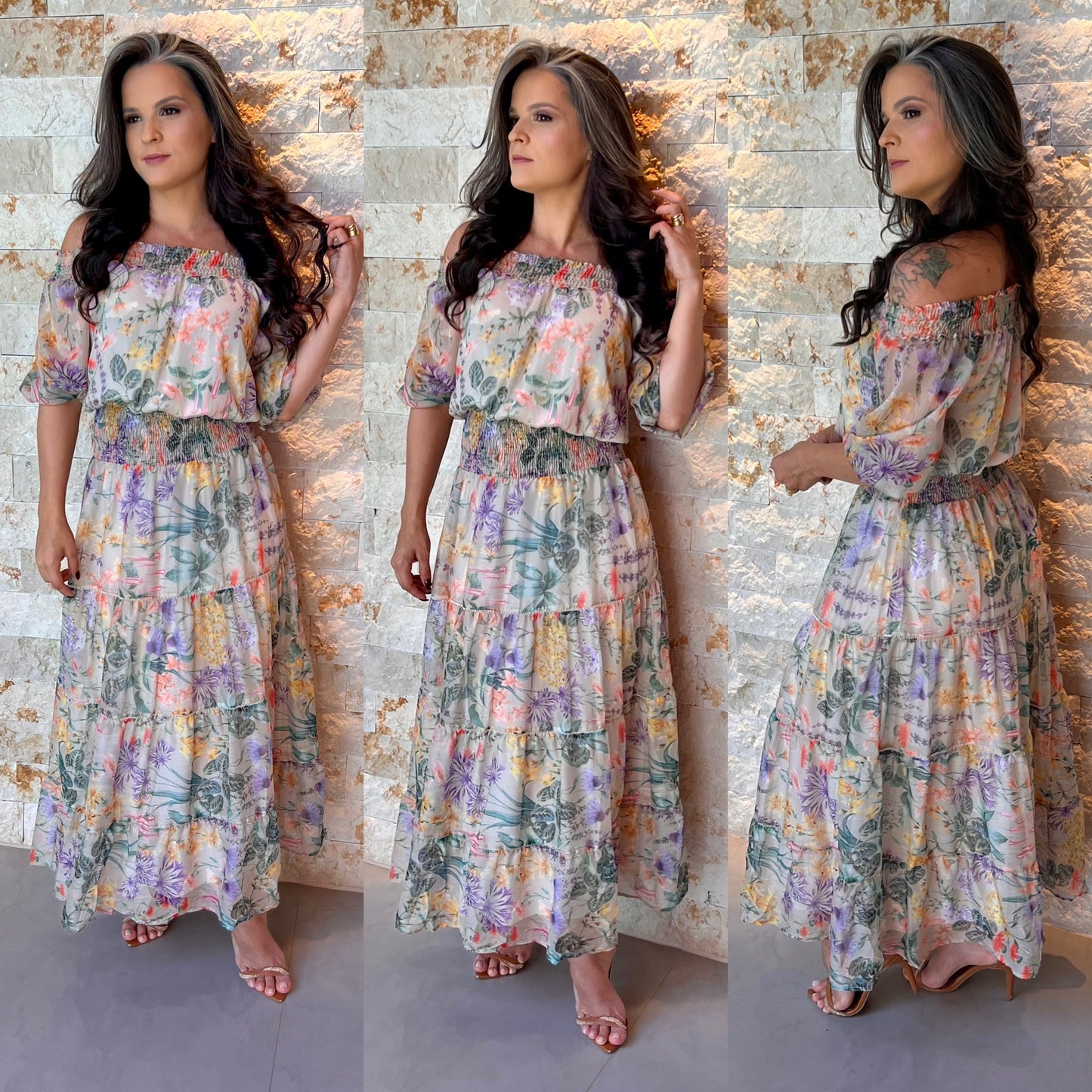 Conjunto saia cropped ombro folhagem
ref : 6024