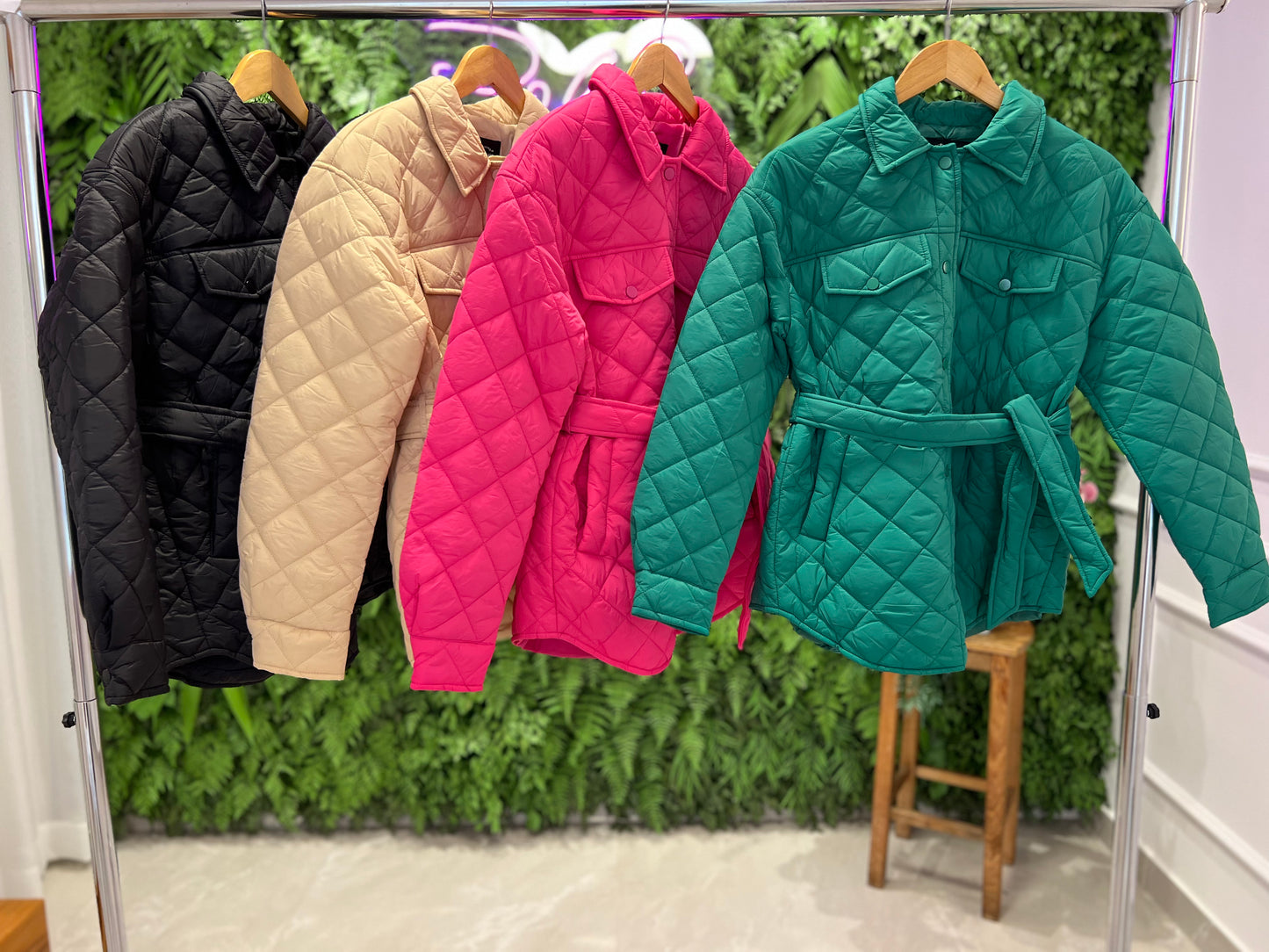 Jaqueta Nylon Matelada - Rosa
