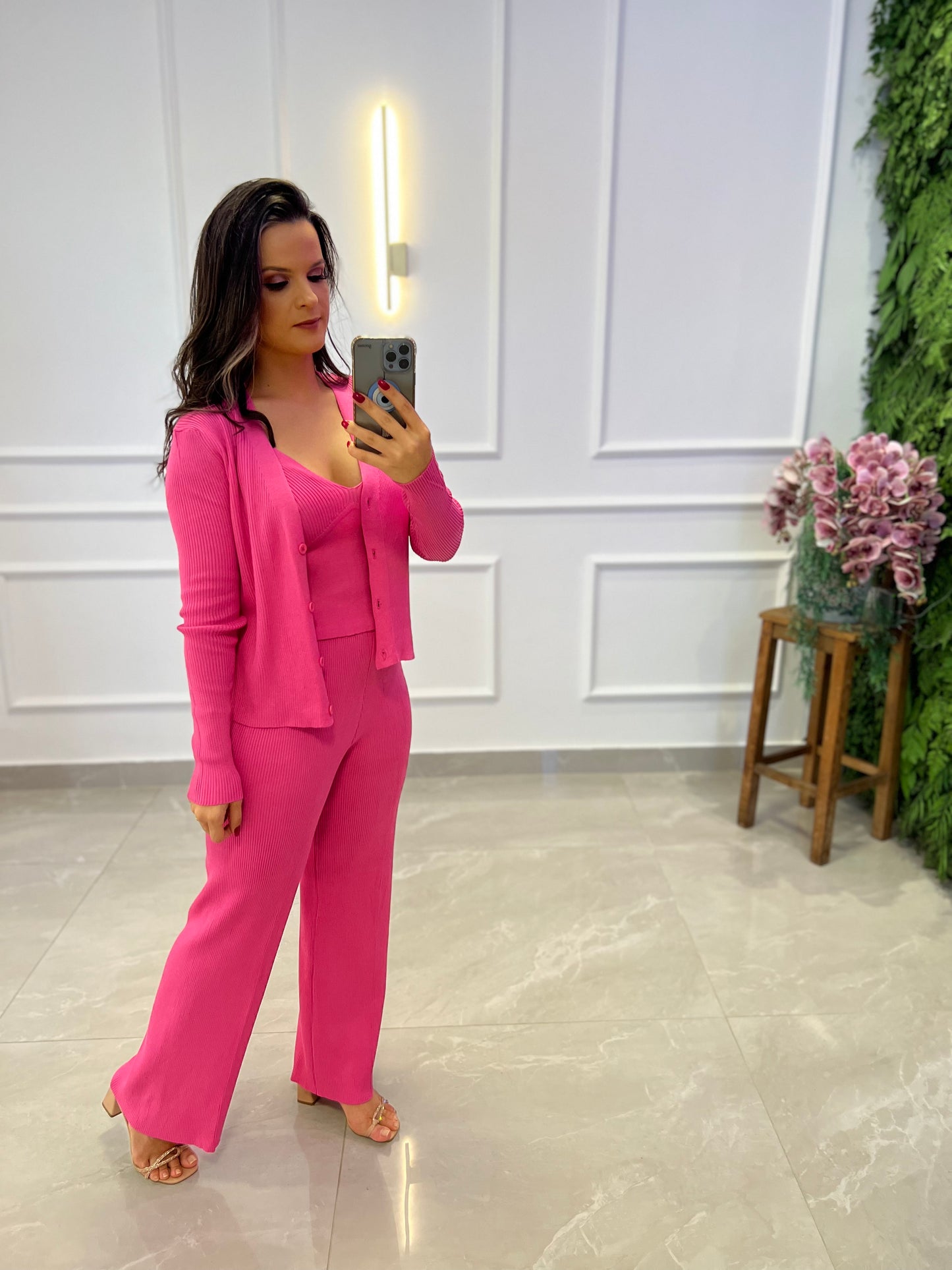 3-Piece Tricot Set - Pink