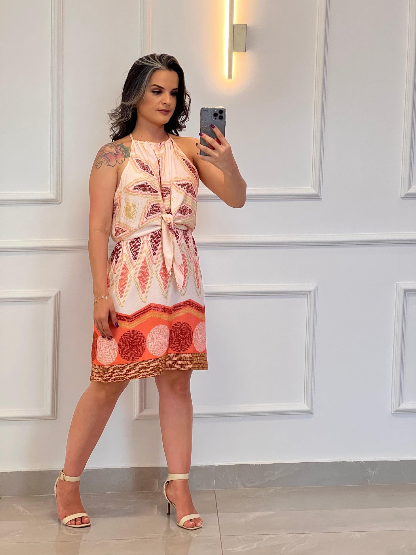 Vestido Curto Coqueiro Losan - Estampado