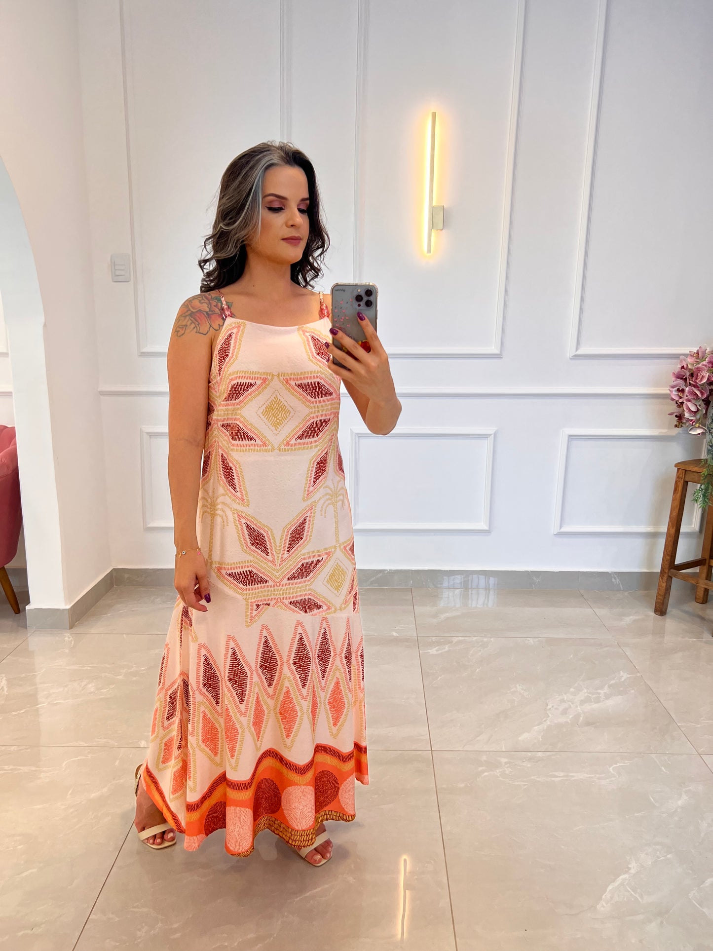 Vestido Longuete Coqueiro Losan - Estampado