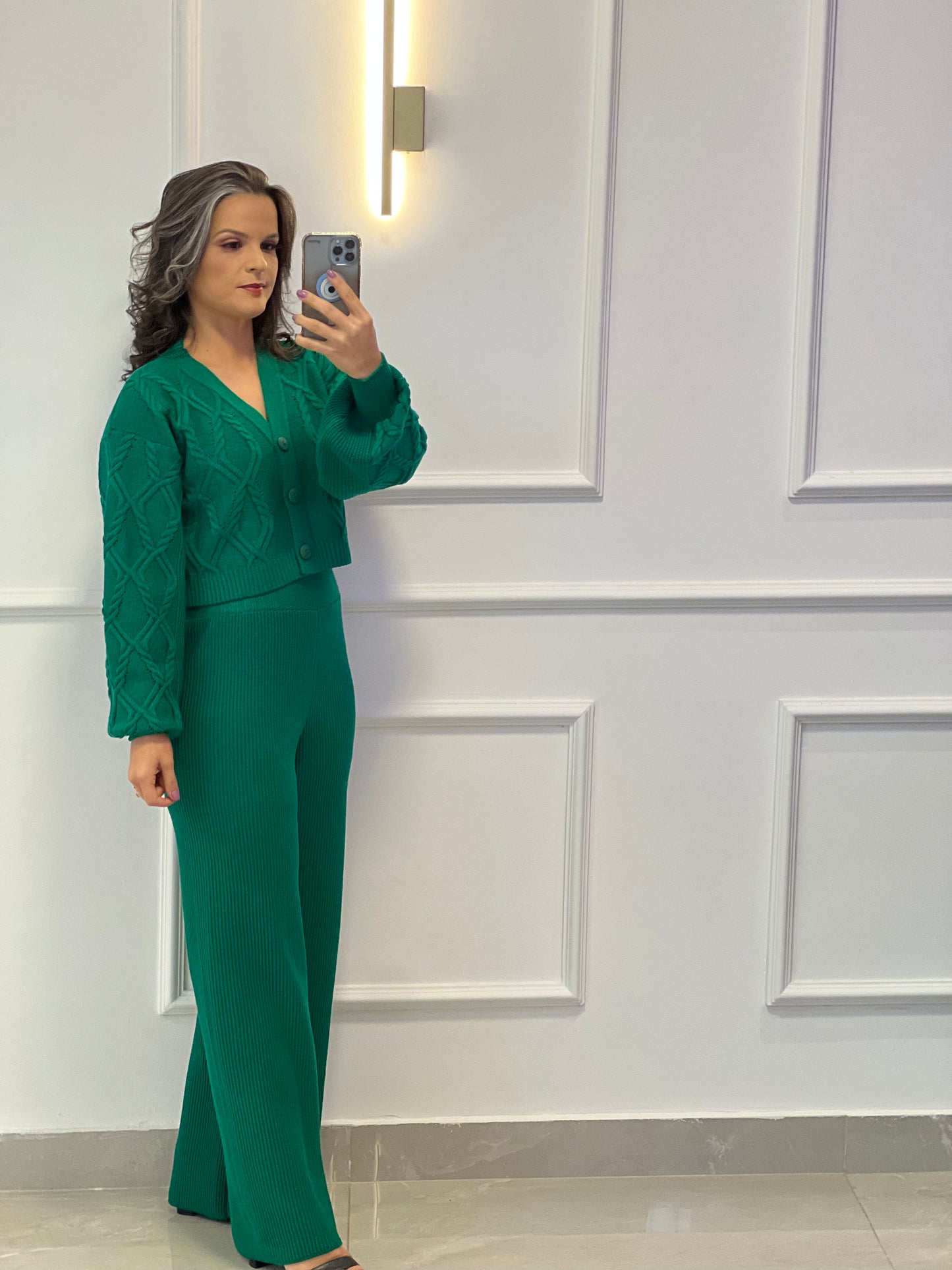 Conjunto Casaqueto e Calça - Verde