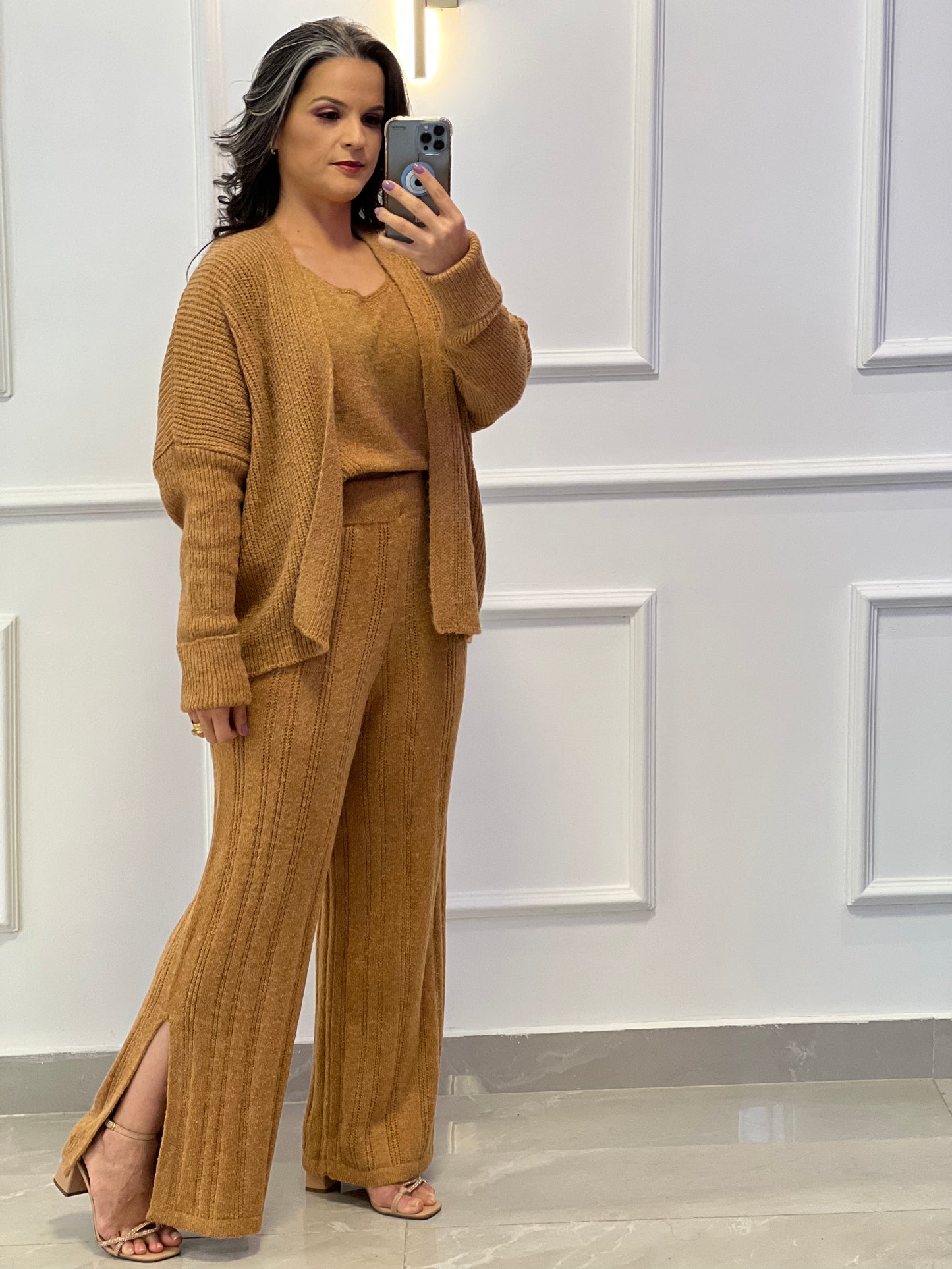 Tricot Set 3 Pieces - Brown