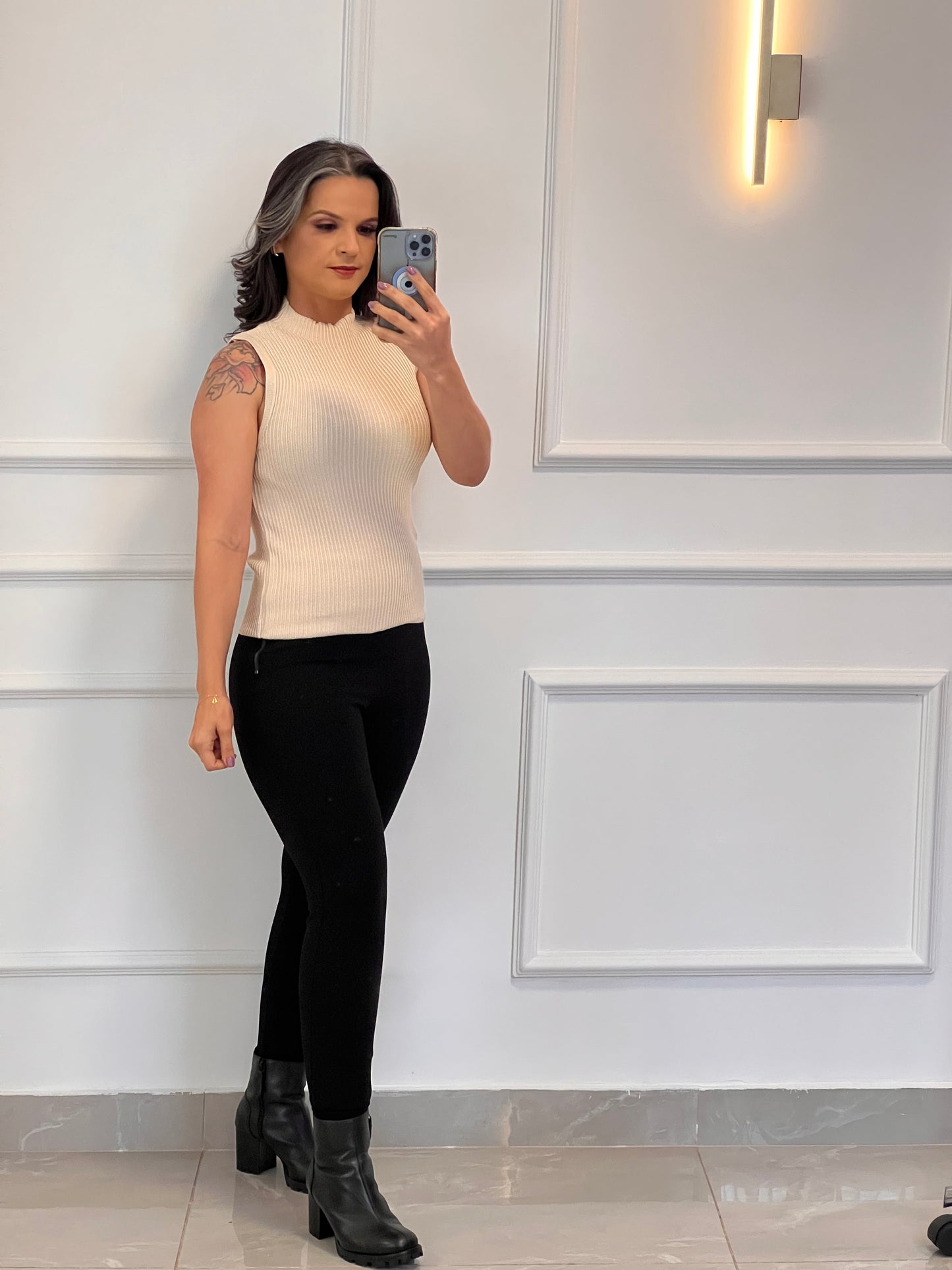 Basic Tricot Blouse - Off White