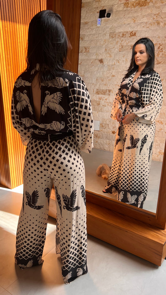 Macacão Pantalona PB ARTE- Estampado 5180