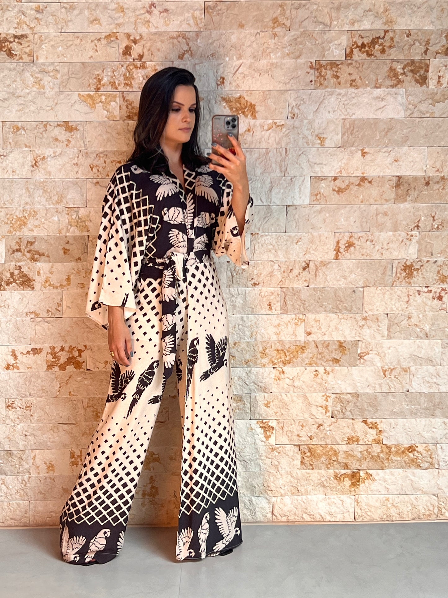 Macacão Pantalona PB ARTE- Estampado 5180