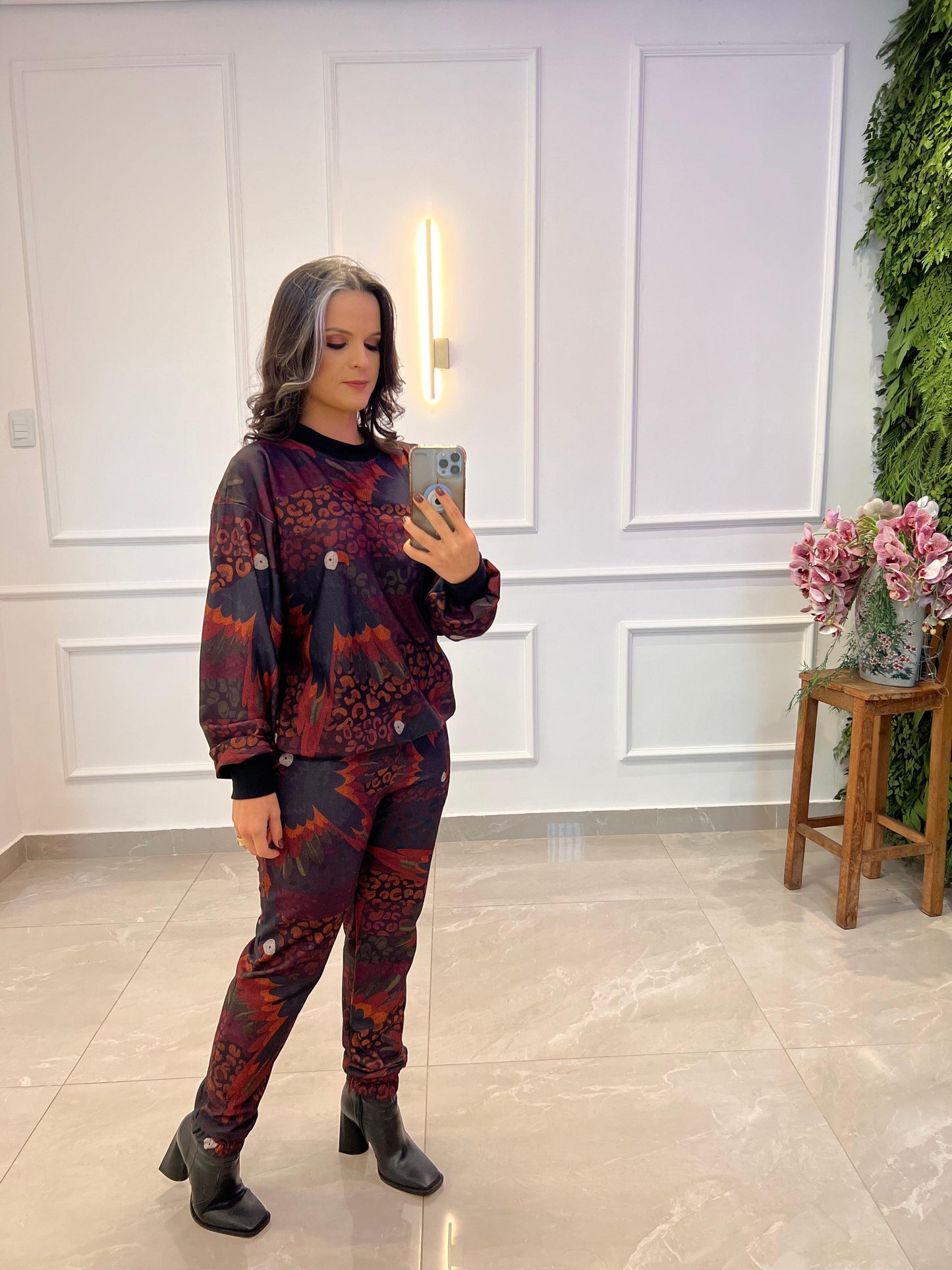 Conjunto Moleton Animal Print - Estampado