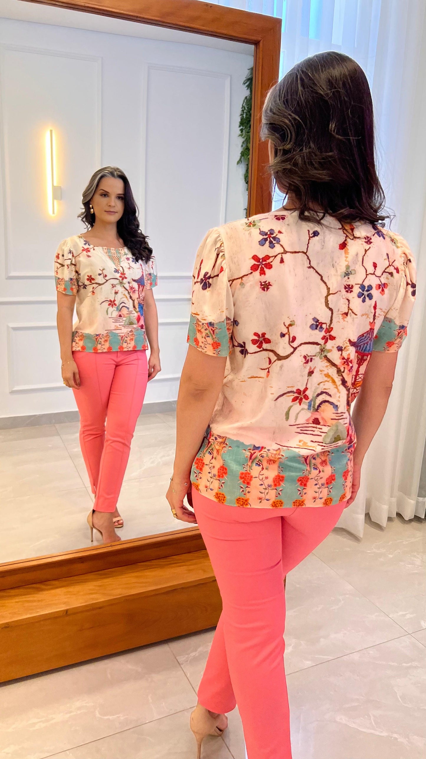 Blusa Manguinha Japão - Estampado
