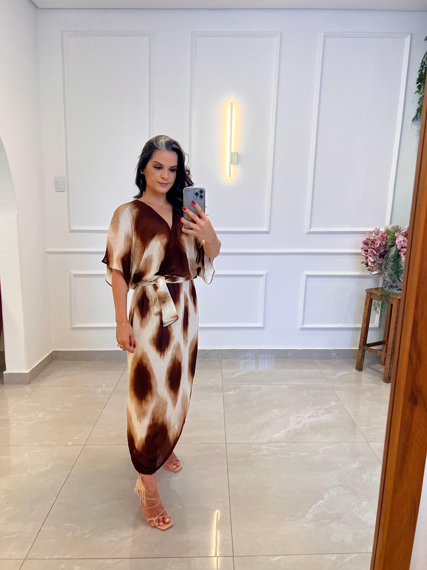 Vestido Midi Animal Print - Estampado