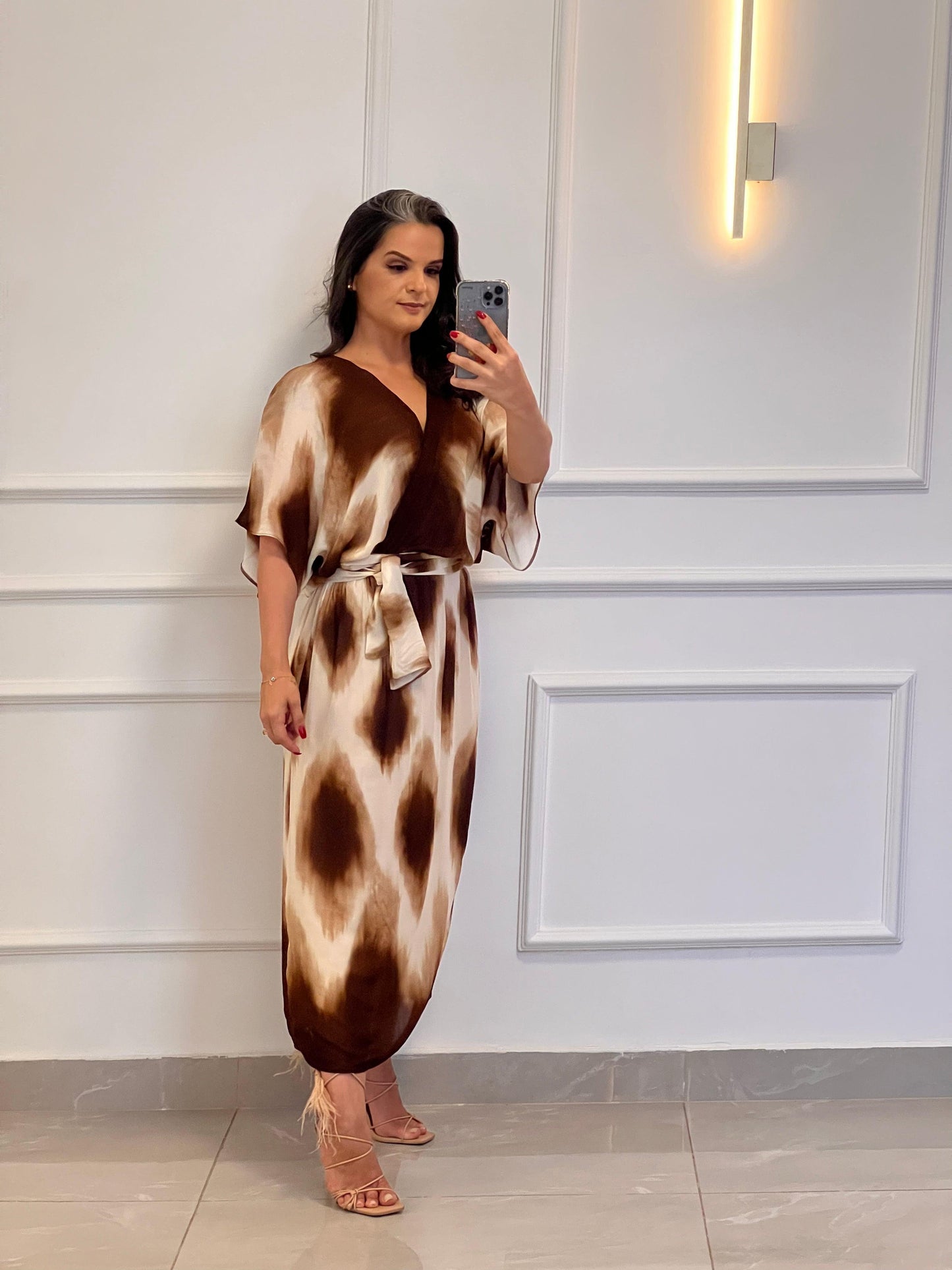 Vestido Midi Animal Print - Estampado