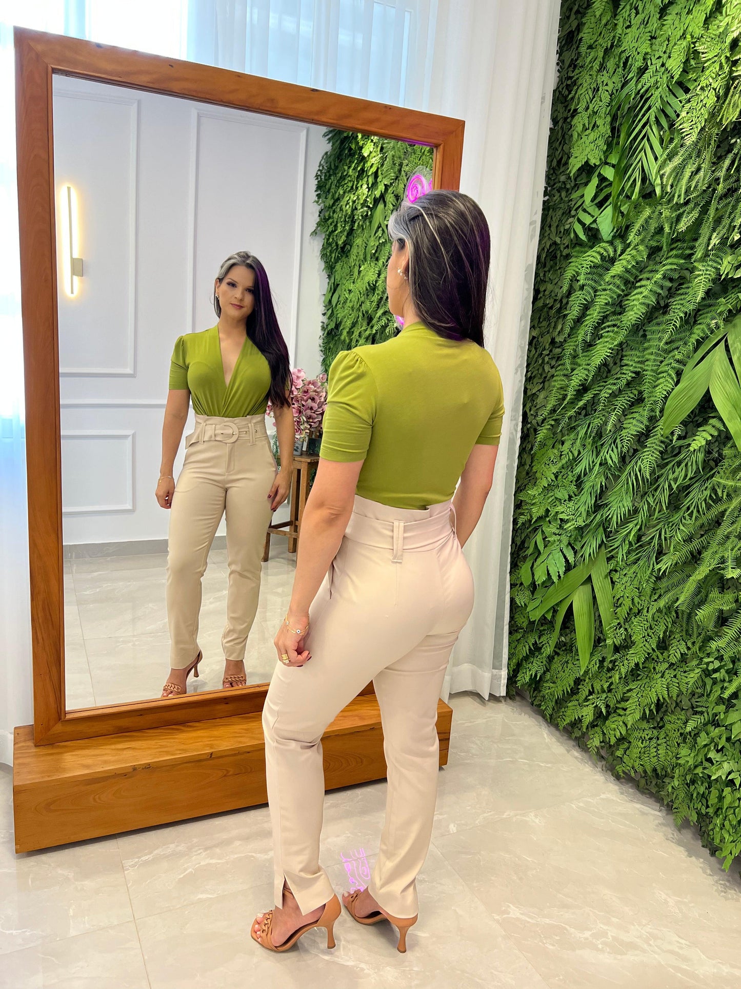 Body Ivy Decote Transpassado - Verde
