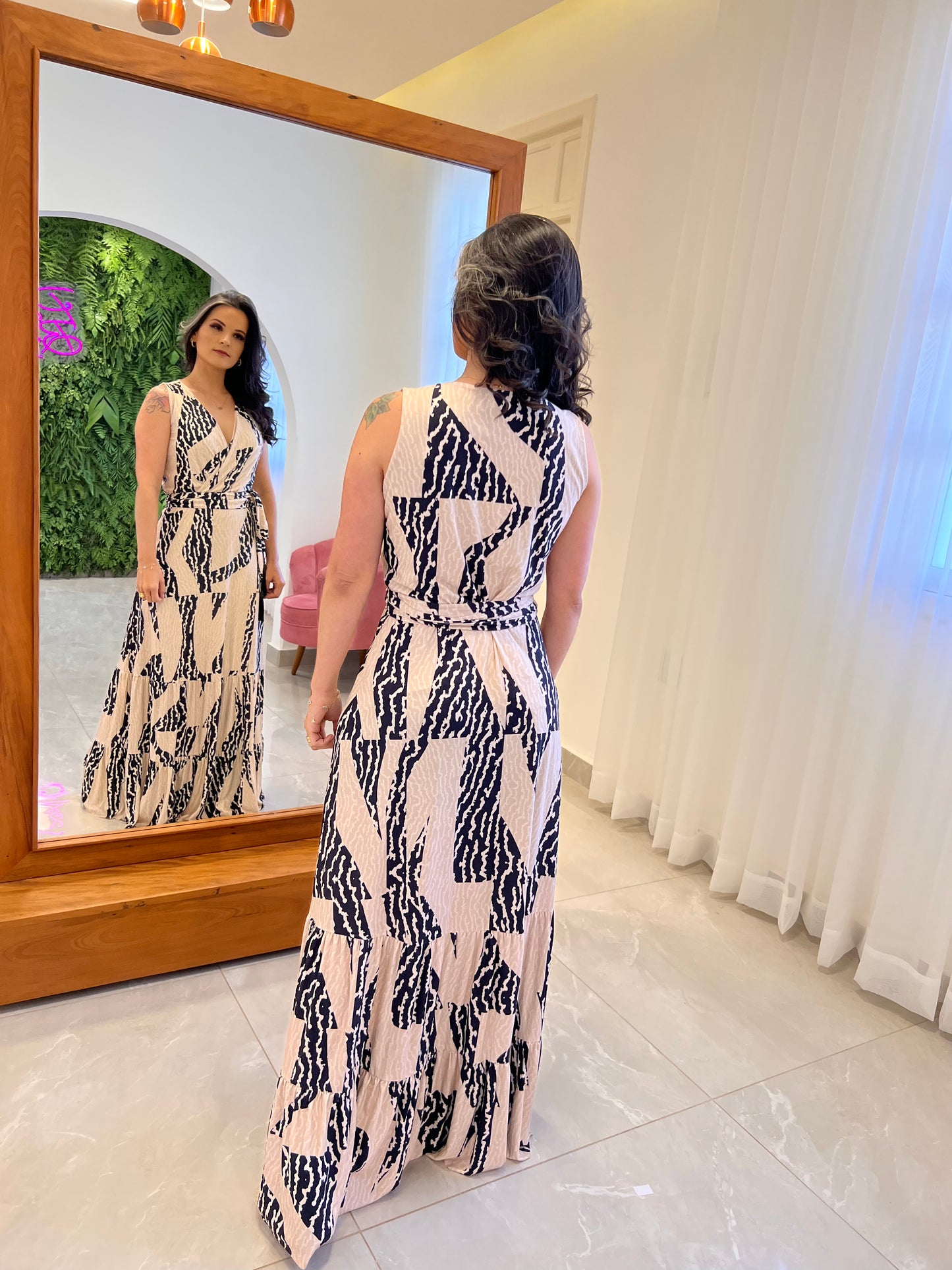 Vestido longo PB Ipanema Jersey - Estampado