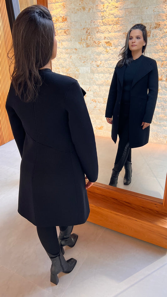 Bicolor Dubbed Jacket - Black