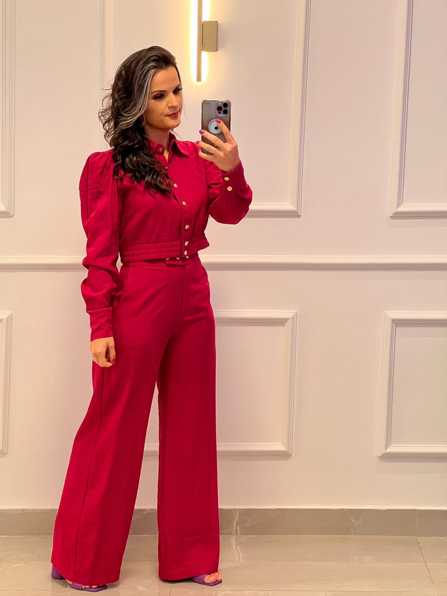 Conjunto de pantalón y chaqueta - Rosa