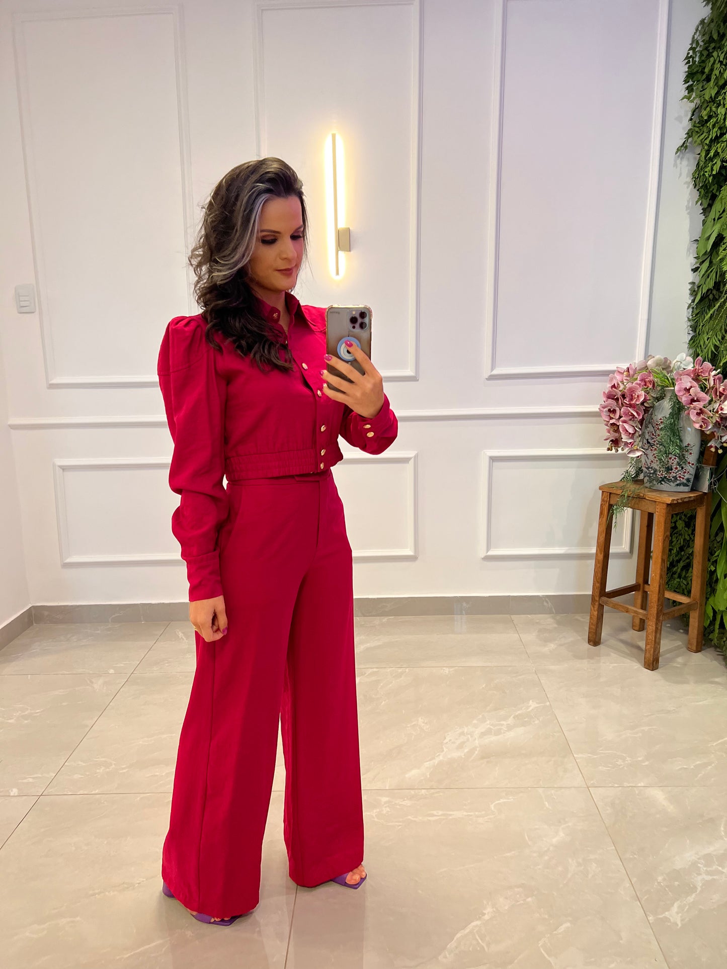 Conjunto de pantalón y chaqueta - Rosa
