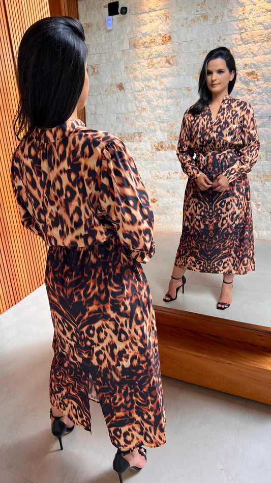 Chemisse Midi Animal Print - Estampado 5221