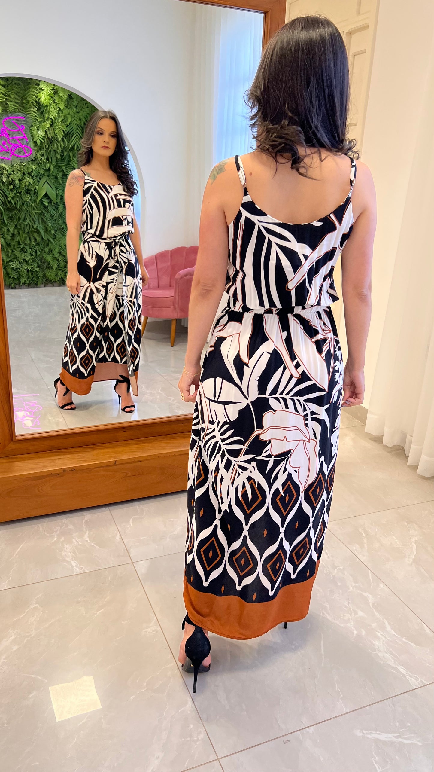Longuete Dress Envelope Skirt - Printed