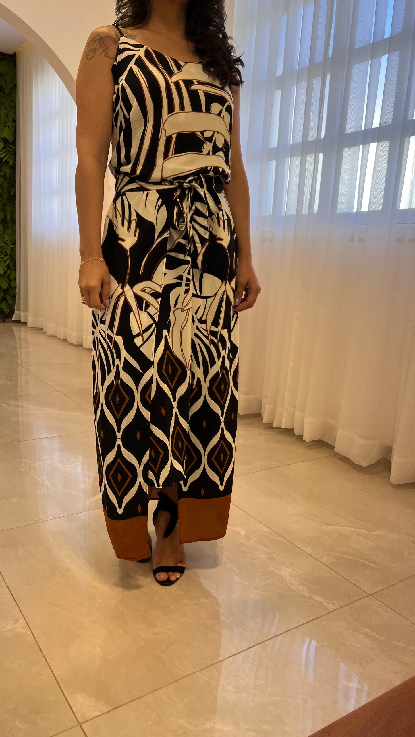 Longuete Dress Envelope Skirt - Printed