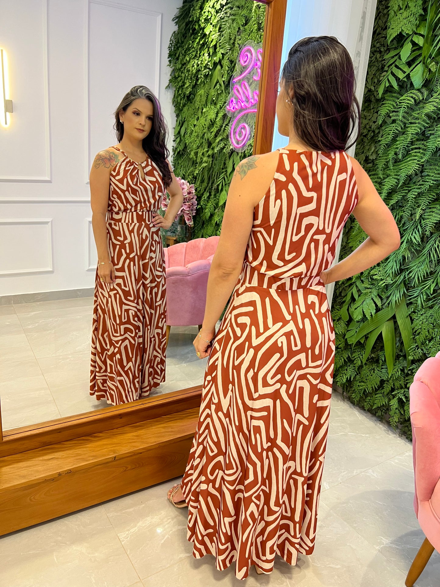 Jersey Tank Top and Skirt Set - Printed