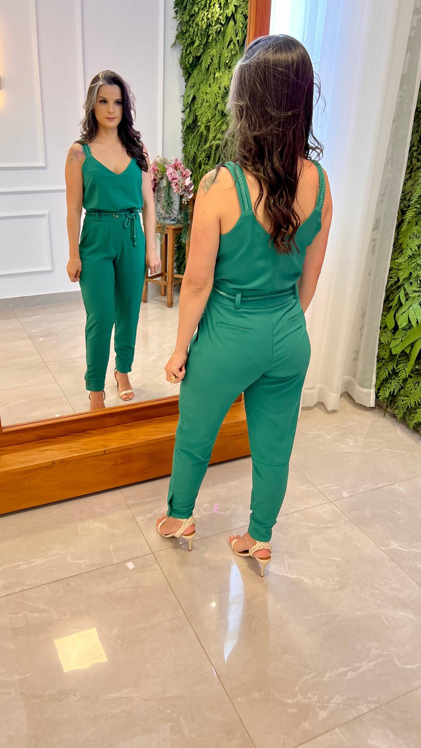 Conjunto Calça Blusa Amarração - Verde