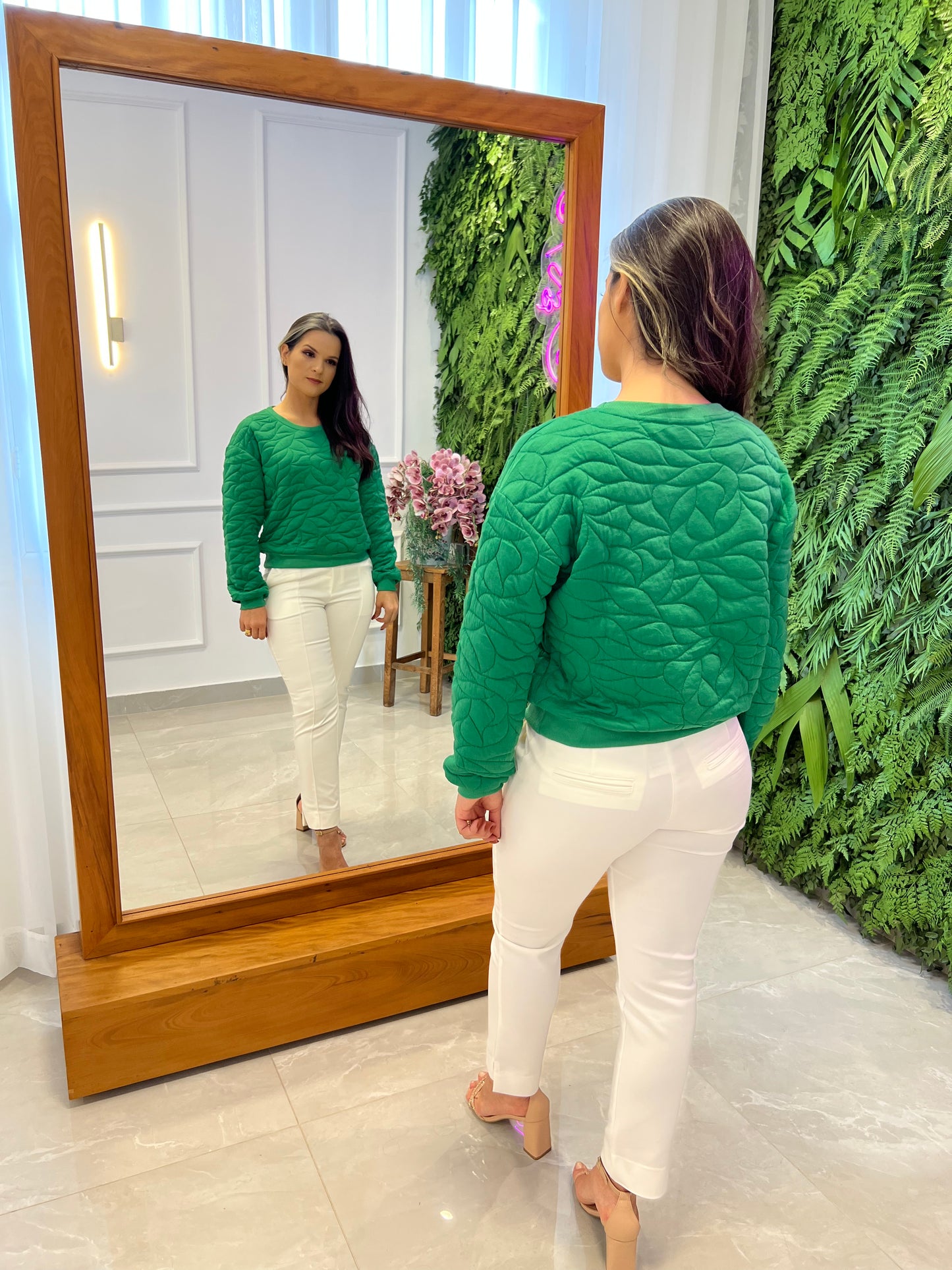 Moletinho Matelacê Blouse - Green