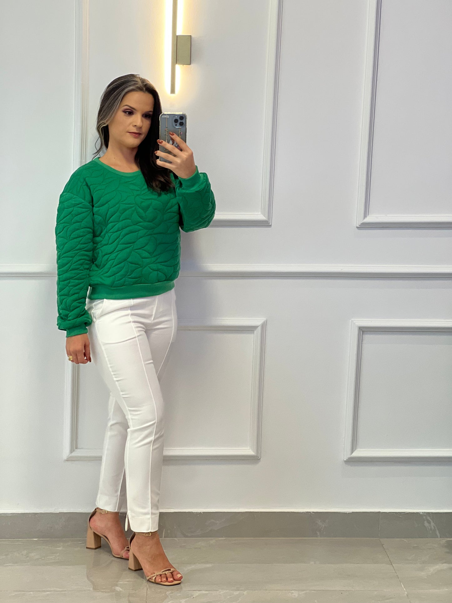 Moletinho Matelacê Blouse - Green