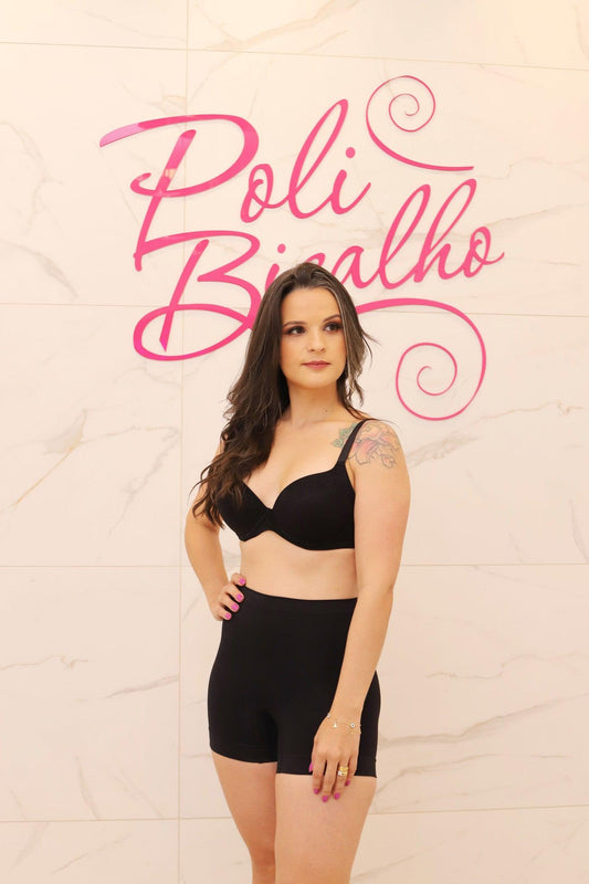 Short Control Cinta Emana - Preto 4618