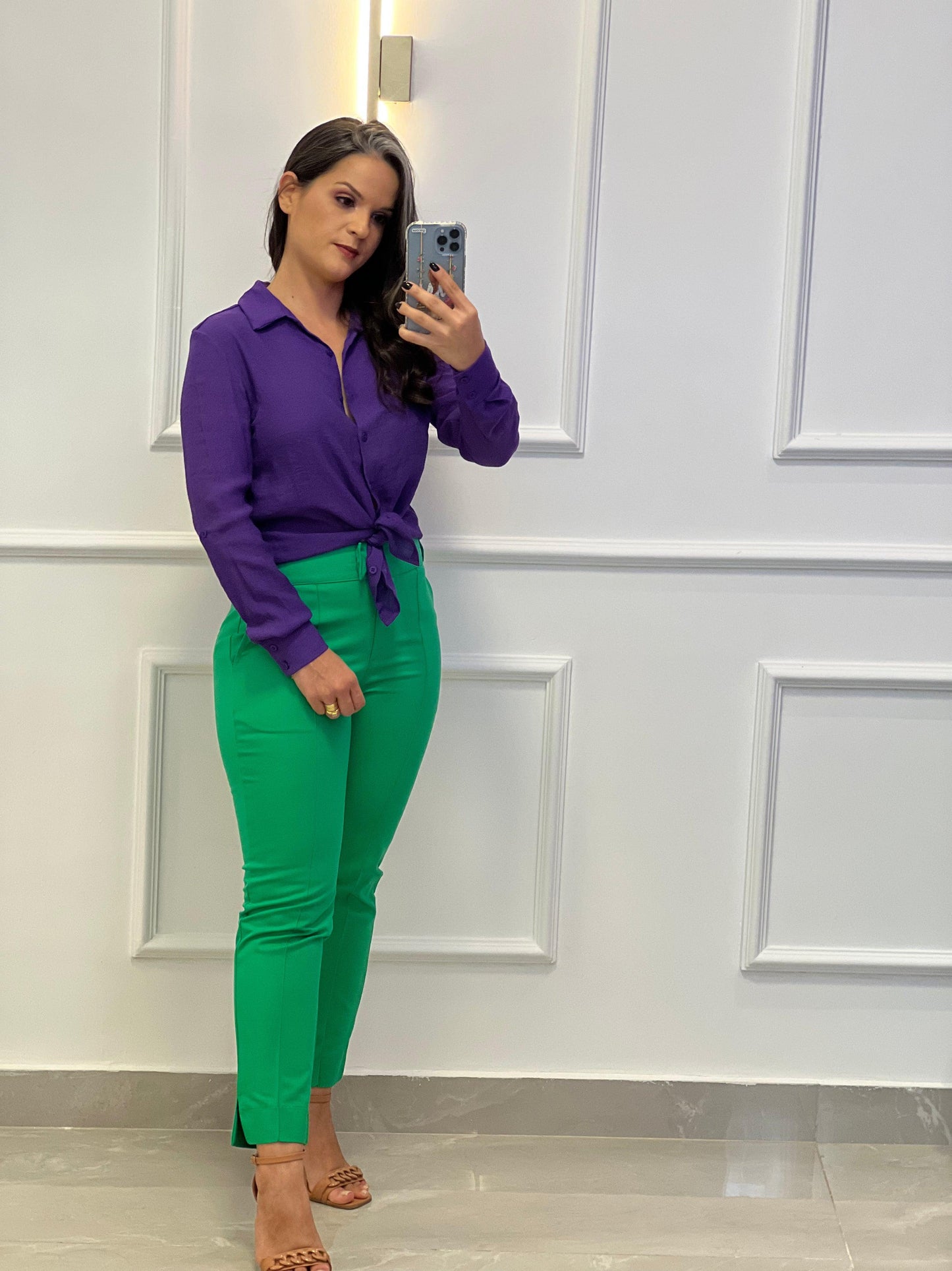 Pantalón de Sastrería en Tejido Portinari - Verde Nuevo