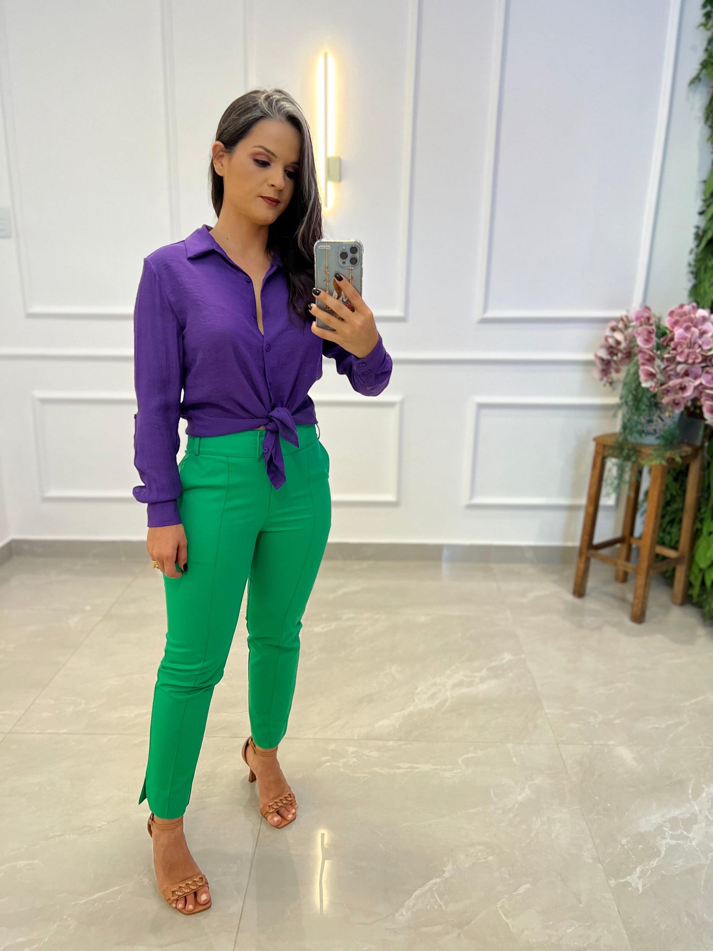 Pantalón de Sastrería en Tejido Portinari - Verde Nuevo
