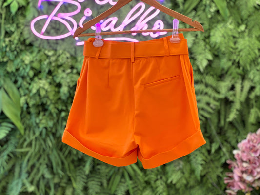 Tailoring Belt Shorts - Orange