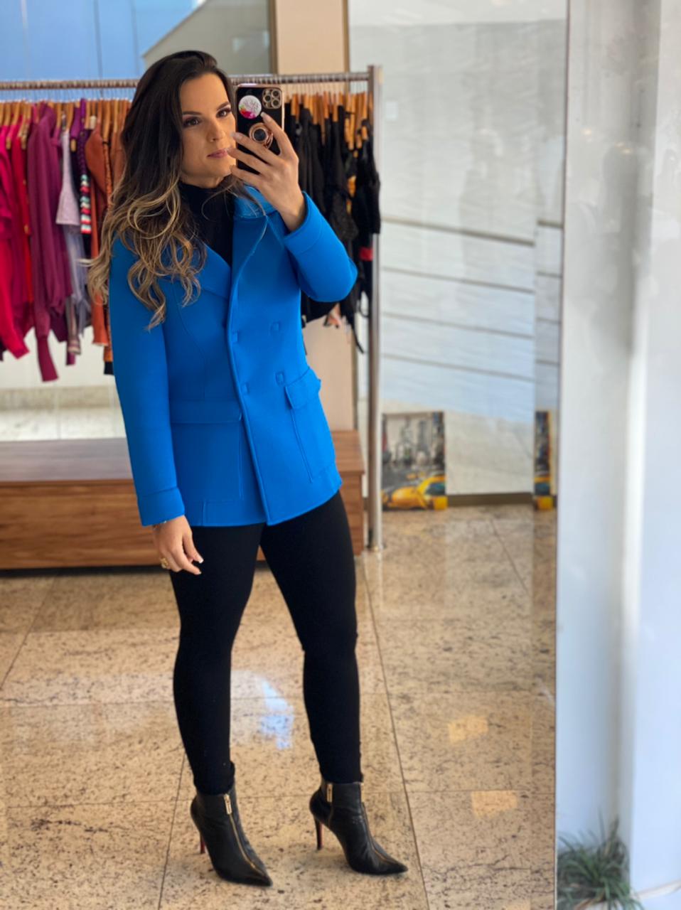 Coat Dubbed 4 Buttons - Blue
