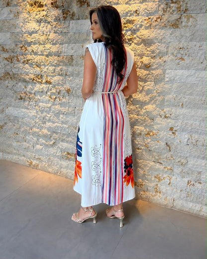 Vestido Midi Listra Flores PLAN- Estampado 6099