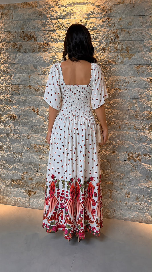 Vestido Midi Flor RIO- Estampado 5997