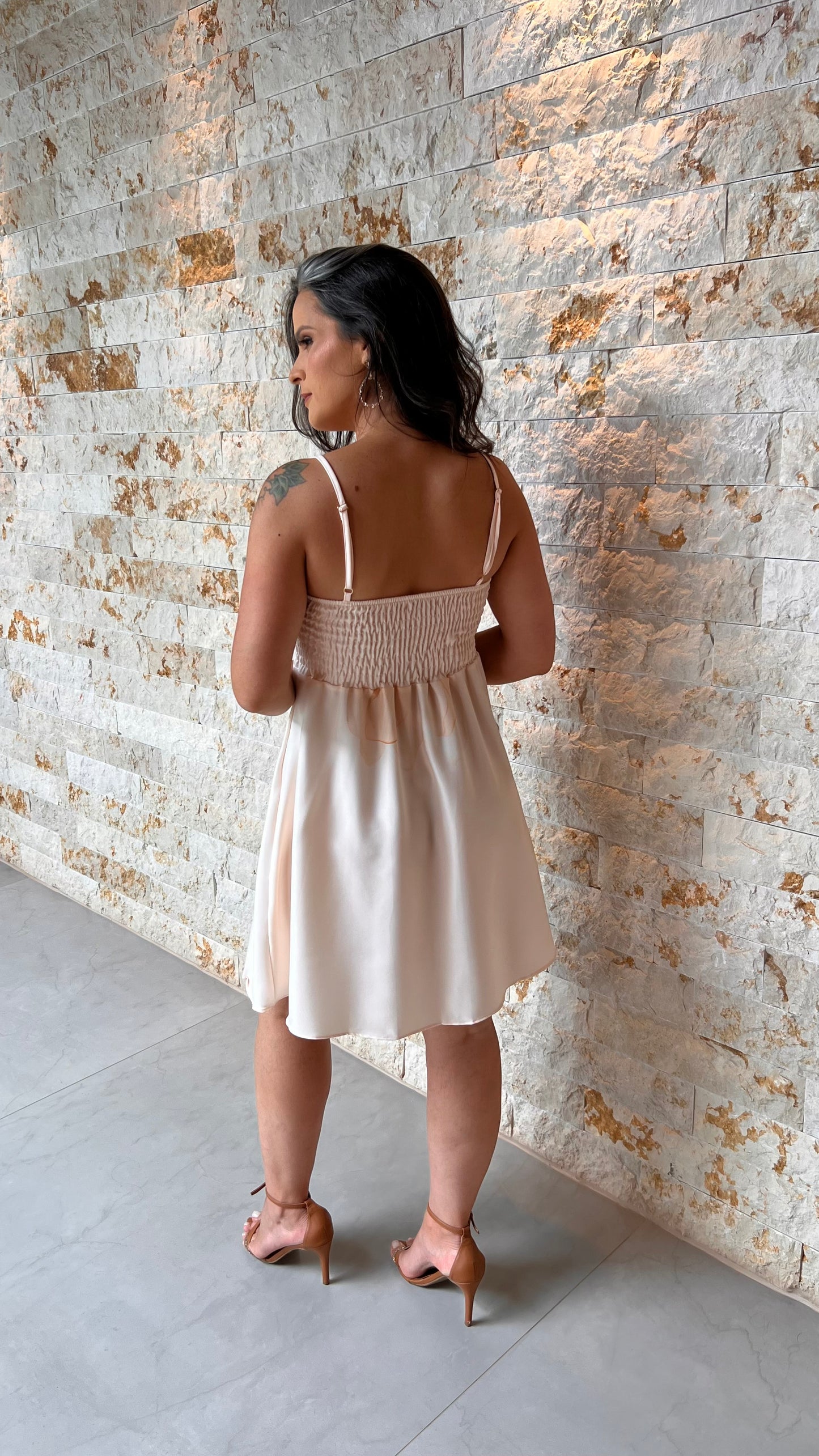 Vestido Curto Decote U POLI- Estampado 6059