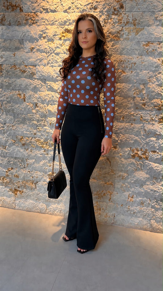 Blusa Manga Longa Tule LA RO- Estampa 4 6321